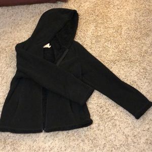 Black fuzzy hoodie